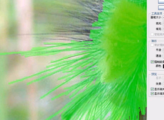 正在描边的过程图